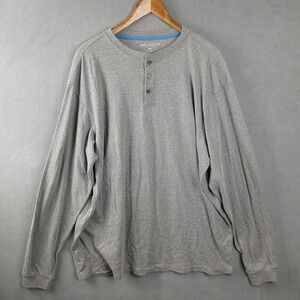 Great Northwest Henley Shirt Mens 2XL Heather Gray Cotton‎ Casual Everyday Wear